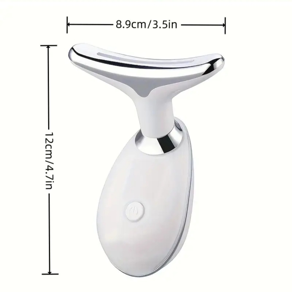White Facial Massager with Silver Accents - Picture 2 of 5
